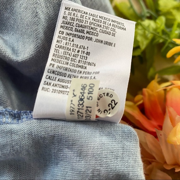 Women's American Eagle Blue Abstract Bank Top Size Small - Picture 7 of 9